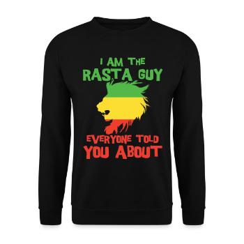 Rastafari Rasta Reggae Jah cadeau Judah Marley - Sweat-shirt Unisexe - noir - Devant - Alina (178cm) & Michal (187cm)