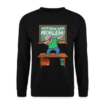 Lehrer in Rente Ruhestand Rentner Pension Geschenk - Unisex Pullover - Schwarz - Vorne - Alina (178cm) & Michal (187cm)