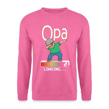Werdender Opa loading zukünftiger Großvater Opa - Unisex Pullover - Pink - Vorne