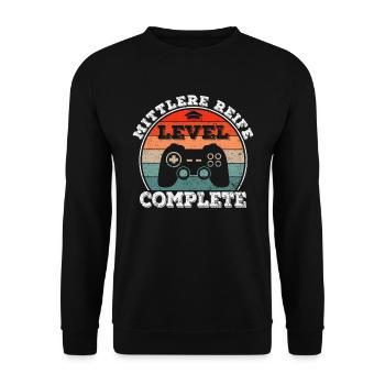 Mittlere Reife Realschule Realschulabschluss - Unisex Pullover - Schwarz - Vorne - Alina (178cm) & Michal (187cm)