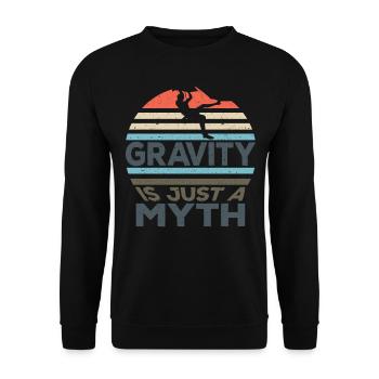 Rock Climbing Climber Gravity Is A - Sweat-shirt Unisexe - noir - Devant - Alina (178cm) & Michal (187cm)