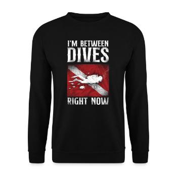 Scuba Diving Diver Down I’M - Sweat-shirt Unisexe - noir - Devant - Alina (178cm) & Michal (187cm)