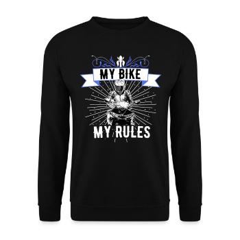 Motorcycle Lifestyle / Motorcycle / Motorcycles biker - Unisex Sweatshirt - black - Front - Alina (178cm) & Michal (187cm)