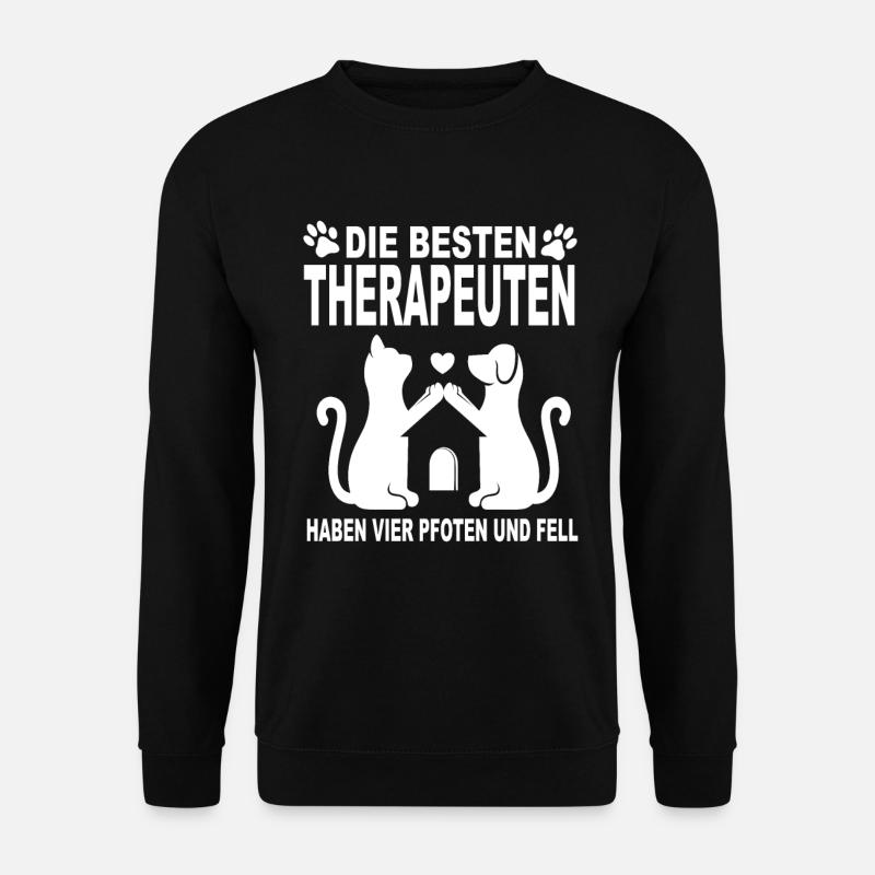 Hund und Katze - Unisex Pullover - Schwarz