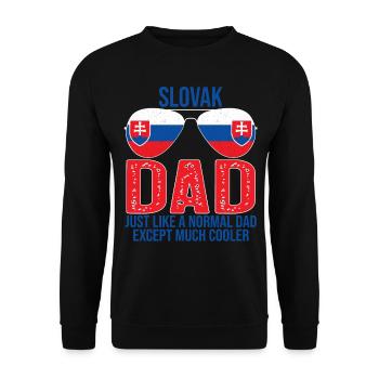 Slovak Dad Slovakia Flag Sunglasses Father’s Day - Sweat-shirt Unisexe - noir - Devant - Alina (178cm) & Michal (187cm)