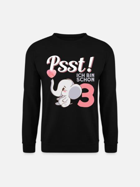 Mädchen Kindergeburtstag 3. Geburtstag - Unisex Pullover - Schwarz
