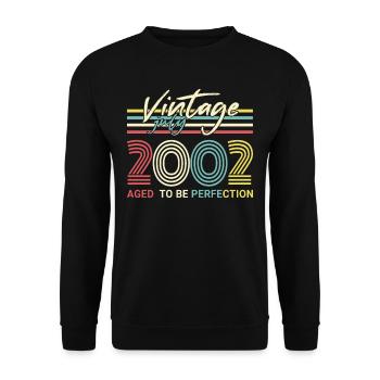 geboren im Juli 2002 - Unisex Pullover - Schwarz - Vorne - Alina (178cm) & Michal (187cm)