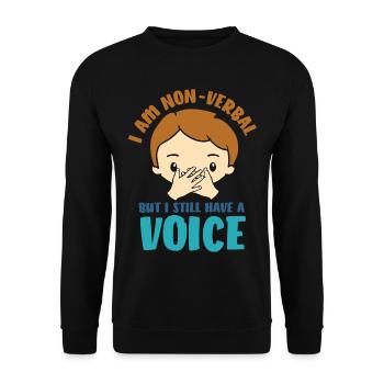 autismus autist asperger syndrom - Unisex Pullover - Schwarz - Vorne - Alina (178cm) & Michal (187cm)