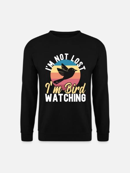 Birdwatcher Bird watching Ornithologist - Unisex Sweatshirt - black