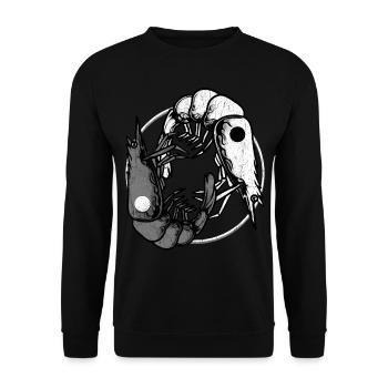 Vintage Shrimp Crab Yin Yang Crab Gifts - Unisex Sweatshirt - black - Front - Alina (178cm) & Michal (187cm)
