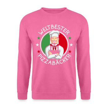 Weltbester Pizzabäcker - Unisex Pullover - Pink - Vorne