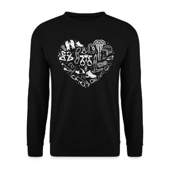 Climber Rock Climbing Equipment - Sweat-shirt Unisexe - noir - Devant - Alina (178cm) & Michal (187cm)