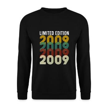 Vintage Limited Edition 2009 Anniversaire de naissance - Sweat-shirt Unisexe - noir - Devant - Alina (178cm) & Michal (187cm)