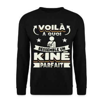 Kinésithérapeute Humour Kinésithérapie Kiné - Sweat-shirt Unisexe - noir - Devant - Alina (178cm) & Michal (187cm)