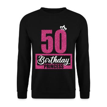 50e anniversaire 50 ans 50 anniversaire des 50 ans - Sweat-shirt Unisexe - noir - Devant - Alina (178cm) & Michal (187cm)