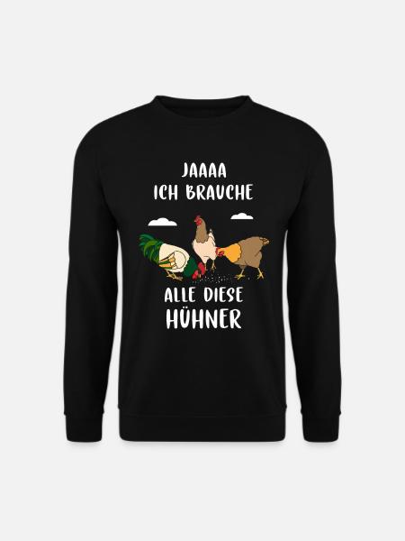 Huhn - Unisex Pullover - Schwarz
