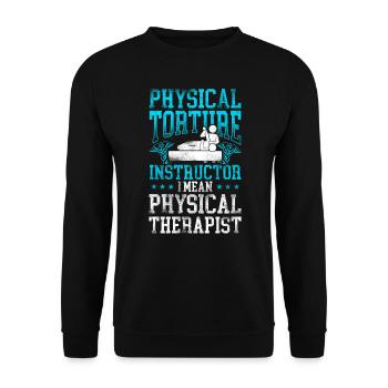 Physical Therapist Therapy - Unisex Sweatshirt - black - Front - Alina (178cm) & Michal (187cm)