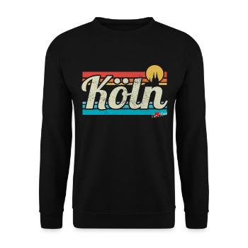 Cologne Cologne Rétro Rétro Surfeur Vintage Carnaval de Cologne - Sweat-shirt Unisexe - noir - Devant - Alina (178cm) & Michal (187cm)
