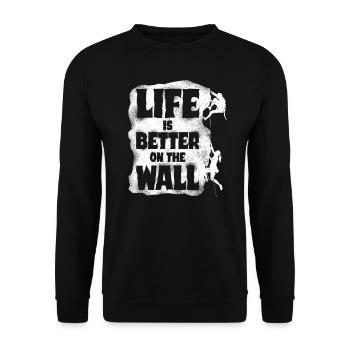 Rock Climbing Climber Life Is - Sweat-shirt Unisexe - noir - Devant - Alina (178cm) & Michal (187cm)