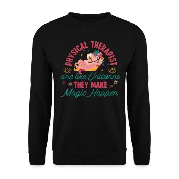 Physical Therapist Therapy - Unisex Sweatshirt - black - Front - Alina (178cm) & Michal (187cm)