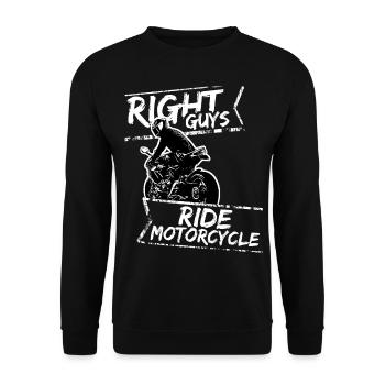 Motorcycle Lifestyle / Moto / moto biker - Sweat-shirt Unisexe - noir - Devant - Alina (178cm) & Michal (187cm)