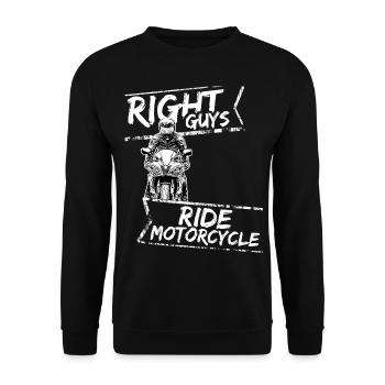 Motorcycle Lifestyle / Motorcycle / Motorcycles biker - Unisex Sweatshirt - black - Front - Alina (178cm) & Michal (187cm)