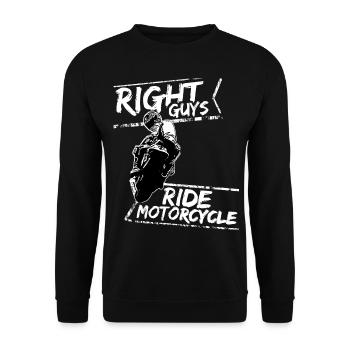 Motorcycle Lifestyle / Motorcycle / Motorcycles biker - Unisex Sweatshirt - black - Front - Alina (178cm) & Michal (187cm)