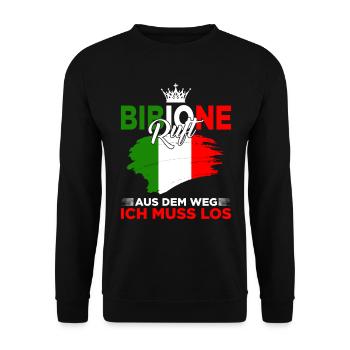 Bibione Italien Italiener Italienisches Geschenk - Unisex Pullover - Schwarz - Vorne - Alina (178cm) & Michal (187cm)