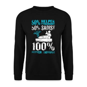 Physical Therapist Therapy - Unisex Sweatshirt - black - Front - Alina (178cm) & Michal (187cm)