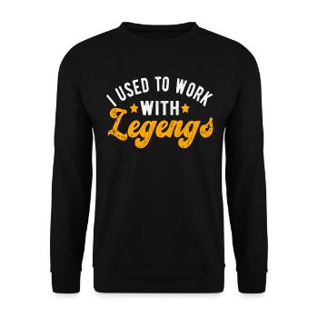 Farewell gift colleagues Job change - Unisex Sweatshirt - black - Front - Alina (178cm) & Michal (187cm)