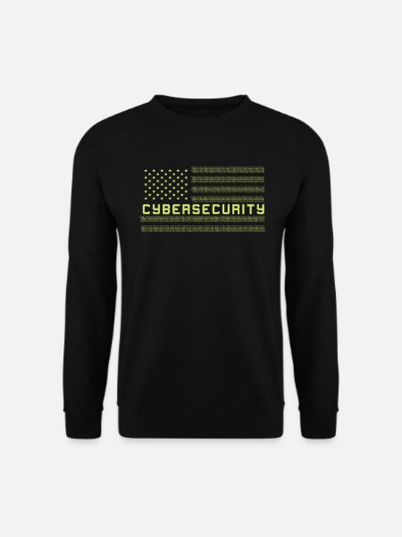 CYBERSECURITY Cybersecurity US Flag - Sweat-shirt Unisexe - noir