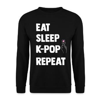 K-Pop - Sweat-shirt Unisexe - noir - Devant - Alina (178cm) & Michal (187cm)