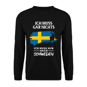 Schweden - Unisex Pullover - Schwarz - Vorne - Alina (178cm) & Michal (187cm)