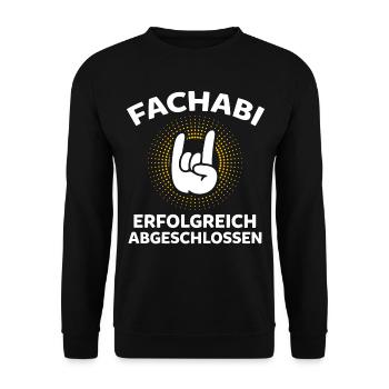 Fachabitur Erfolgreich Fachabifeier Fachabi Schula - Unisex Pullover - Schwarz - Vorne - Alina (178cm) & Michal (187cm)