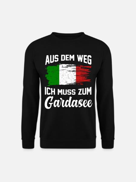 Gardasee Italienische Flagge Geschenk - Unisex Pullover - Schwarz