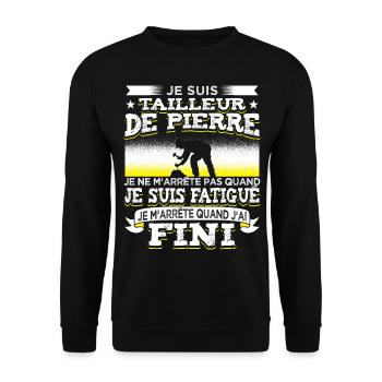 Tailleur de Pierre - Sweat-shirt Unisexe - noir - Devant - Alina (178cm) & Michal (187cm)