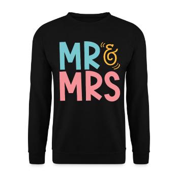 Mr & Mrs Wedding - Unisex Sweatshirt - black - Front - Alina (178cm) & Michal (187cm)