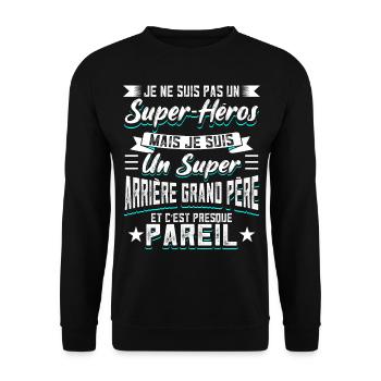 Arrière-grand-père Humour - Sweat-shirt Unisexe - noir - Devant - Alina (178cm) & Michal (187cm)