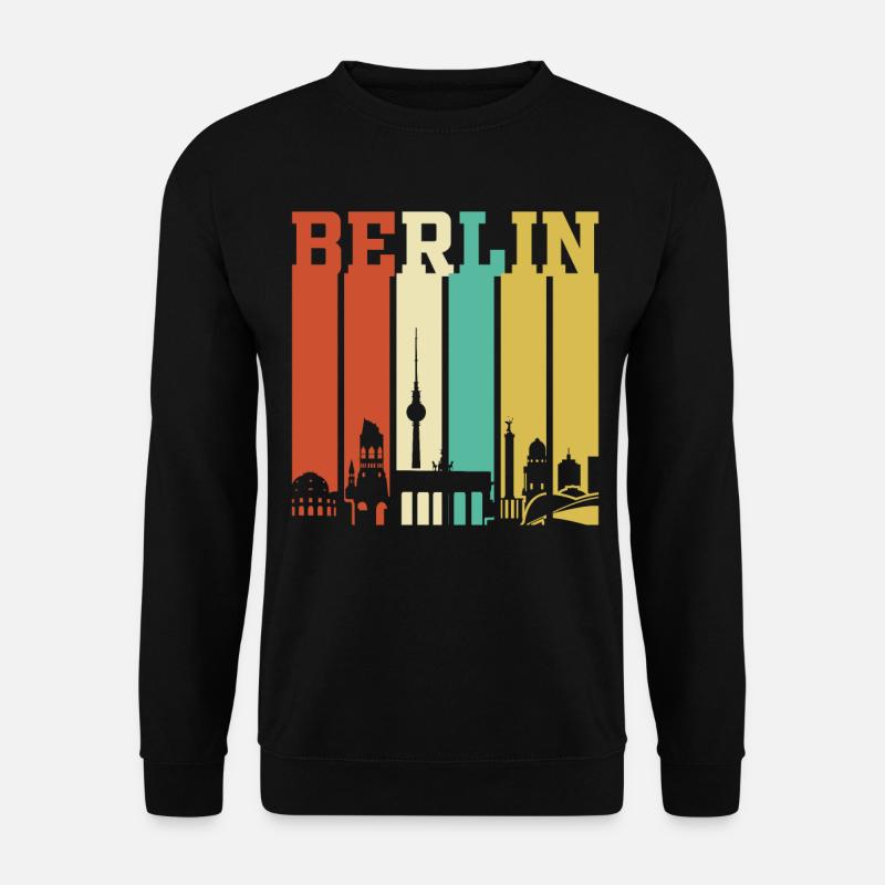 Berlin Berliner Retro Geschenk - Unisex Pullover - Schwarz