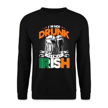 Ireland Beer Irish Gift - Unisex Sweatshirt - black - Front - Alina (178cm) & Michal (187cm)