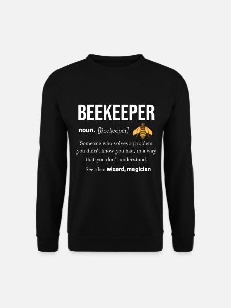 Imker Bij honing insect honingraat hommelbij honingraat honingraat - Uniseks sweater - zwart