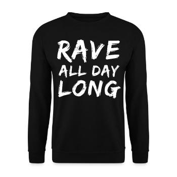 Raver / Rave / Gabber / Speedcore Raver Uptempo - Unisex Sweatshirt - black - Front - Alina (178cm) & Michal (187cm)