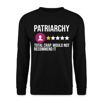 Feminist Feminism Emancipation Gift - Unisex Sweatshirt - black - Front - Alina (178cm) & Michal (187cm)