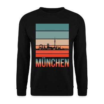 München - Unisex Pullover - Schwarz - Vorne - Alina (178cm) & Michal (187cm)