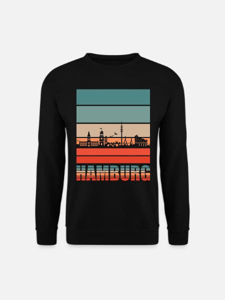 Hamburg HH Hansestadt Hamburger Geschenk - Unisex Pullover - Schwarz