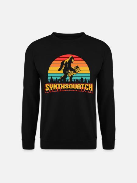 Synthesizer Synthsquatsch lustige Retro Producer - Unisex Pullover - Schwarz