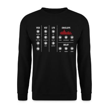 Synthesizer Synth Musik Dj Musiker Musikproduzent - Unisex Pullover - Schwarz - Vorne - Alina (178cm) & Michal (187cm)