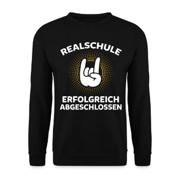 Realschule Réussi - Sweat-shirt Unisexe - noir - Devant - Alina (178cm) & Michal (187cm)