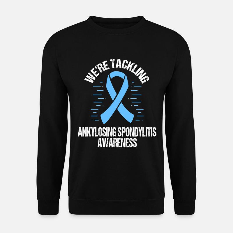 Blue Ribbon Ankylosing Spondylitis Awareness - Unisex Pullover - Schwarz