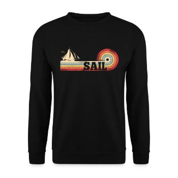Sailing Sail Sailboat Vintage - Sweat-shirt Unisexe - noir - Devant - Alina (178cm) & Michal (187cm)